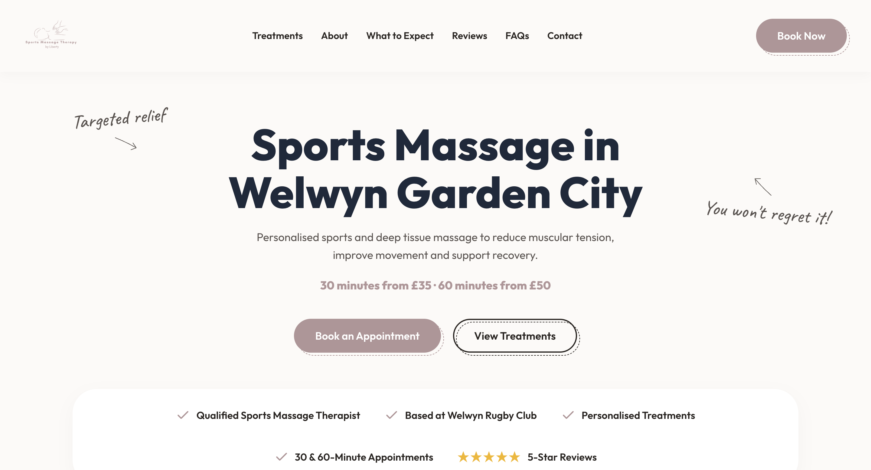 Sports Massage website